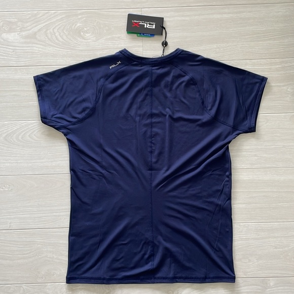 New! RLX Ralph Lauren Navy Wicking Crew Top - Picture 3 of 8